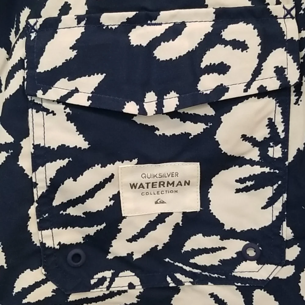 💕QUIKSILVER💕 Waterman Hawaii Print Board Shorts Swim Trunks Floral XL NWT